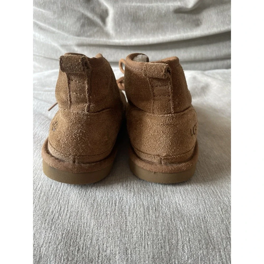 UGG Neumel II Short Chukkam Lace‎ Up Brown Boots Kids Size 3 UGG S/N 1017320K